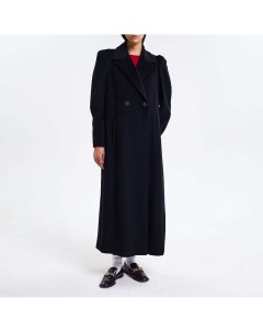 Чёрное двубортное пальто Fashion rebels