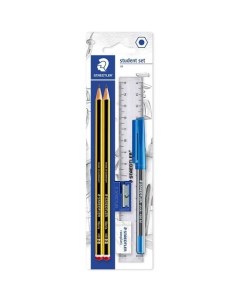 Набор канцелярский Student Set карандаш ручка линейка точилка ластик Staedtler