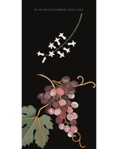 Открытка Флорентийская мозайка Ветка винограда 110х110 мм Эрмитаж