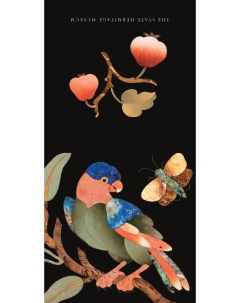Открытка Флорентийская мозайка Бурйский попугай 110х110 мм Эрмитаж