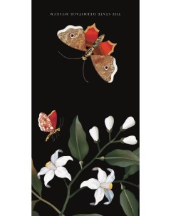 Открытка Флорентийская мозайка Нарцисс и бабочка 110х110 мм Эрмитаж