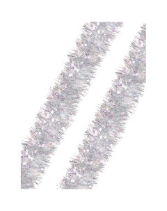 Новогодняя мишура Искристое серебро Полиэтилен 200x10см Феникс-презент