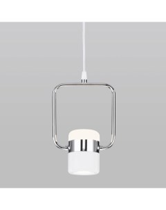 Подвесной светодиодный светильник Oskar 50165 1 LED хром белый Eurosvet