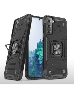 Противоударный чехол Legion Case для Samsung Galaxy S22 черный Black panther