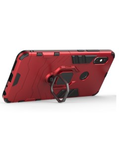 Противоударный чехол с кольцом Panther Case для Xiaomi Redmi Note5 Redmi Note5Pro красный Black panther