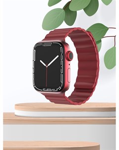 Силиконовый ремешок с магнитной застежкой MODI для Apple Watch 38 40 41mm RED Mutural