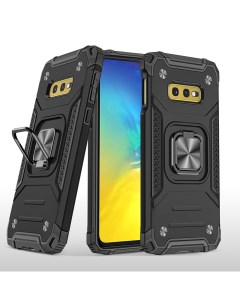 Противоударный чехол Legion Case для Samsung Galaxy S10e черный Black panther