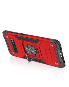 Противоударный чехол Legion Case для Samsung Galaxy S10 Plus красный Black panther