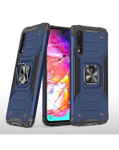 Противоударный чехол Legion Case для Samsung Galaxy A70 синий Black panther