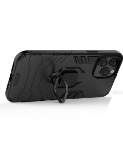 Противоударный чехол с кольцом Panther Case для iPhone 13 Pro Max черный Black panther