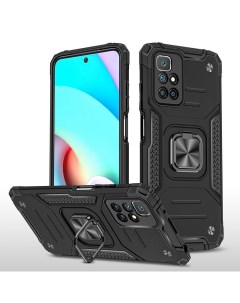Противоударный чехол Legion Case для Xiaomi Redmi 10 черный Black panther