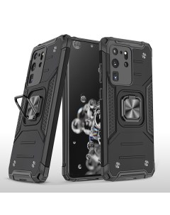 Противоударный чехол Legion Case для Samsung Galaxy S20 Ultra черный Black panther