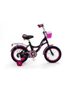 Велосипед детский 14 GIRL черный малиновый на рост 90 110 Zigzag