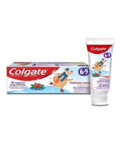Зубная паста Клубника и мята детская от 6 9 лет с фторидом 60 мл Colgate