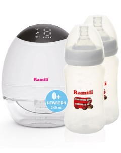 Двухфазный электрический молокоотсос SE500 с двумя бутылочками 240ML Ramili