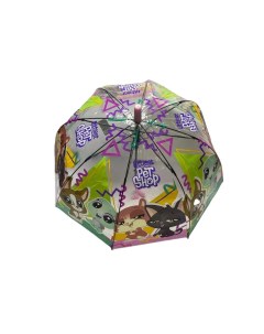 Зонт трость детский полуавтомат С 519 Pet Shop розовый 16097 Galaxy
