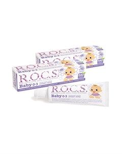 Зубная паста для малышей ROCS BABY АРОМАТ ЛИПЫ 45 гр в наборе 2 штуки R.o.c.s.
