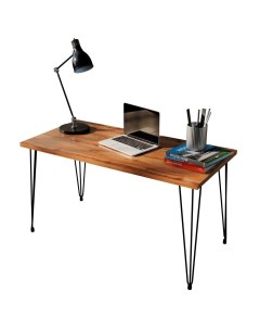 Письменный стол в стиле лофт PSL120 58 75 черный Woodsteel