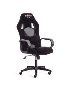 Кресло игровое компьютерное геймерское для пк DRIVER черный серый флок ткань Tetchair
