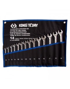 Набор комбинированных ключей 6 19 мм чехол из теторона 14 предметов King tony