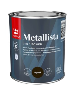 Краска Metallista черный 0 9 л Tikkurila