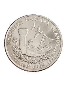 Пам монета 25 центов квотер Штаты и территории Северные Марианские острова США 2009 г Nobrand