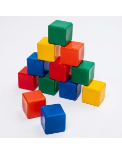 Набор цветных кубиков 6 6 см 12 штук Соломон