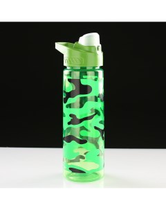 Бутылка для воды 700 мл 8 х 24 5 см зеленый камуфляж Nobrand