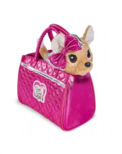 Мягкая игрушка Плюшевая собачка Гламур с розовой сумочкой и бантом 20 см Chi chi love