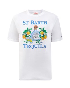 Свободная футболка из хлопка джерси с принтом Mc2 saint barth