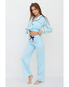 Жен пижама с брюками Бабл гам Голубой р 52 Lika dress
