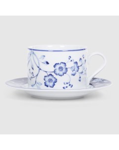 Чайная пара Evia Blue 0 22 л 15 см Porcelana bogucice