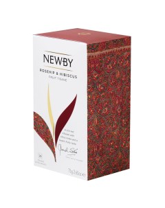 Чай травяной Шиповник и Гибискус 25 пакетиков Newby