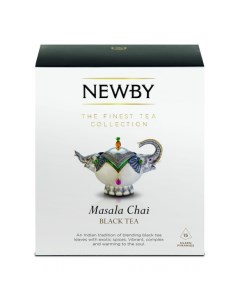 Чай черный Masala Chai со специями в пирамидках 25 пакетиков Newby