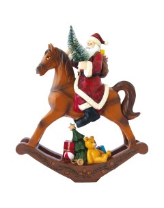 Рождественская фигурка Christmas Figurines Санта Клаус на лошадке качалке Easy life