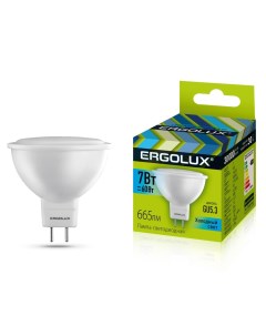 Лампа светодиодная GU5 3 7 Вт 4500К 180 240 В Ergolux