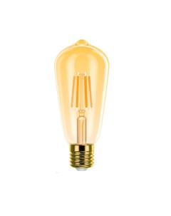 Лампа светодиодная LED FL ST64 6W E27 2200K серия винтаж Фотон
