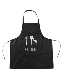 Фартук Kitchen 70х65 см полиэстер черный Доляна