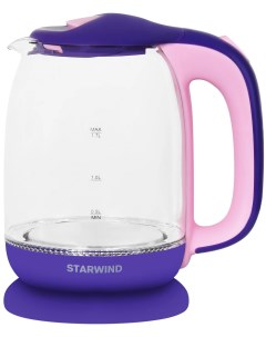 Чайник электрический SKG1513 1 7л 2200Вт фиолетовый и розовый Starwind