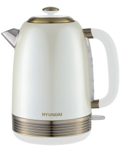 Чайник электрический HYK S4500 жемчужный золотистый Hyundai