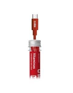 Дата кабель Vitamins USB 2 0 Micro USB 1 м красный TEVITMICR Sbs