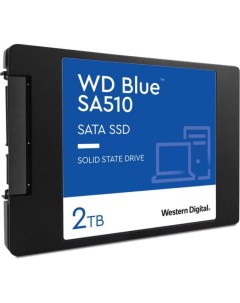 Накопитель SSD 2 5 WDS200T3B0A Blue SA510 2TB SATA 6Gb s 560 520MB s IOPS 90K 87K TBW 500 DWPD 0 1 Western digital