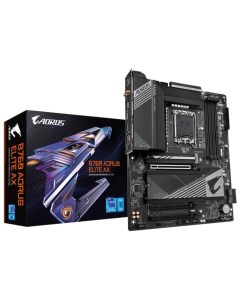 Материнская плата ATX B760 AORUS ELITE AX LGA1700 B760 4 DDR5 7600 4 SATA 6G RAID 2 M 2 2 PCIE 2 5Gl Gigabyte