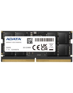 Модуль памяти SODIMM DDR5 16GB AD5S480016G S PC5 38400 4800MHz CL40 1 1V RTL Adata
