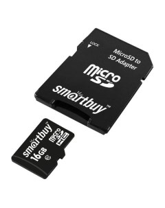 Карта памяти SDHC Micro Smartbuy 16GB ADP 16GB ADP