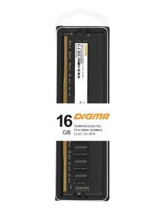 Модуль памяти DDR4 DIMM 3200MHz PC4 25600 CL22 16Gb DGMAD43200016D Digma