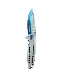 Складной нож Blue 212мм белый голубой блистер Rexant