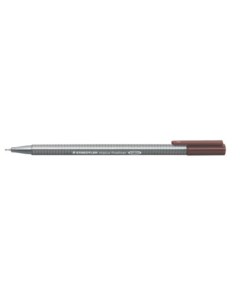 Ручка капиллярная трехгранная Triplus 334 0 3 мм коричневая Staedtler