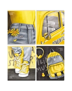 Тетрадь Мой стиль, 48 листов, А5, в клетку, матовая ламинация Bg