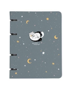 Тетрадь Mur-Mur общая, 120 листов, 16,3 х 21,2 см, в клетку, кольцевой механизм, серый Be smart